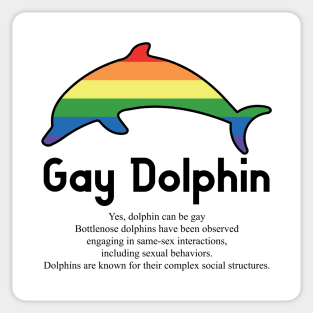 Gay Dolphin G2b - Can animals be gay series - meme gift t-shirt Sticker